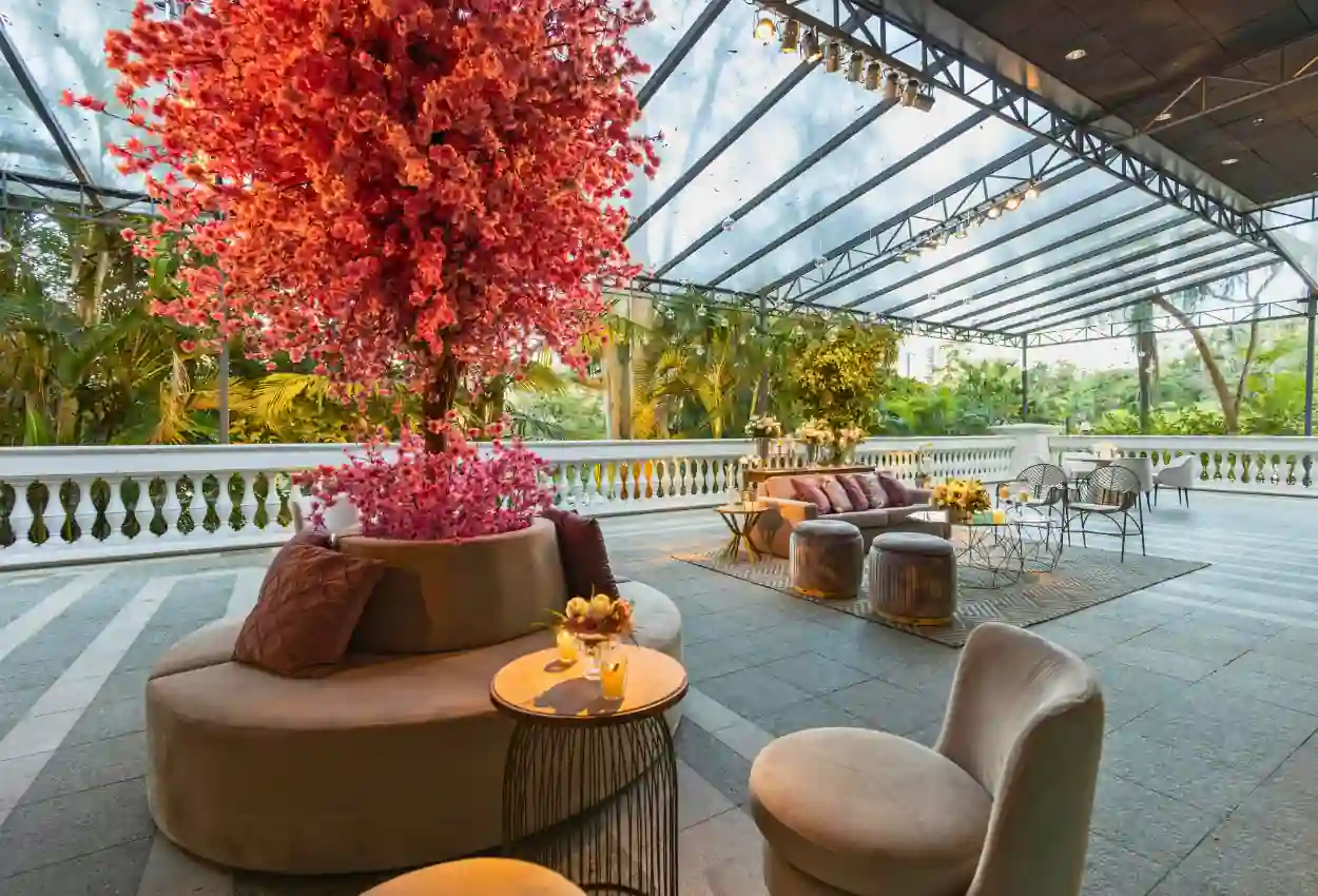 Stylish private event venue with spacious lounge seating